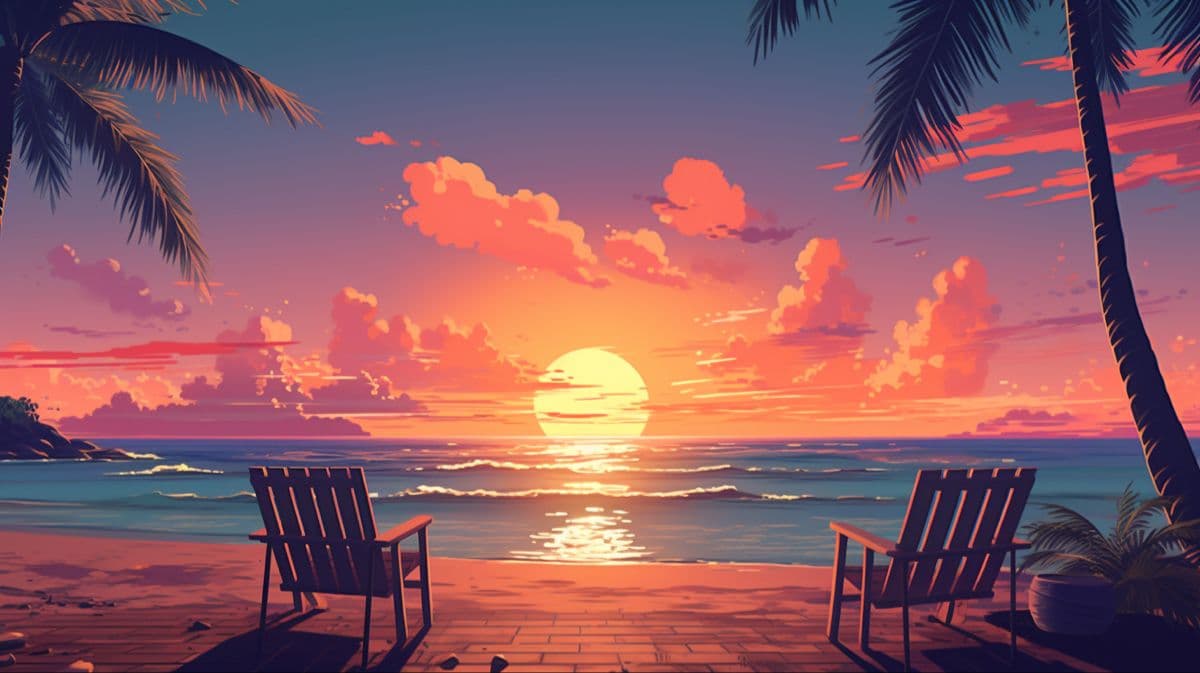 Vaporwave Sunset